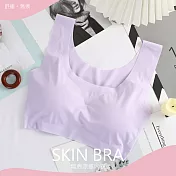 【KISSDIAMOND】日系裸感無痕涼感無鋼圈內衣(KDW-3030) XL 紫色