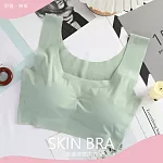 【KISSDIAMOND】日系裸感無痕涼感無鋼圈內衣(KDW-3030) XL 綠色