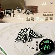 【Onlygo】螢光骨骼徽章-遠古恐龍3款- 劍龍