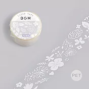 【BGM】PET透明裝飾膠帶 Life系列 ‧ 白色花田