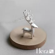 【Hera 赫拉】文青小麋鹿S925純銀鎖骨鍊 H111062102 銀色