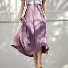 【MsMore】 細膩褶皺仙女絲滑涼爽垂墜百褶裙# 113084 M 紫色