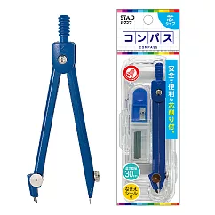 KUTSUWA 附安全削筆芯器筆芯式圓規 藍色