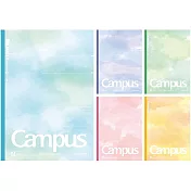 KOKUYO Campus 2022限定點線筆記本(5冊裝) - 雲彩B:行高6mm