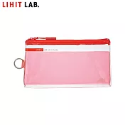 LIHIT LAB A-8100 多用途透明筆袋(soeru) 紅色