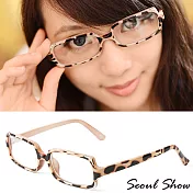 Seoul Show首爾秀 金邊聚焦方框 老花近視可換片平光眼鏡 6748  可可豹紋