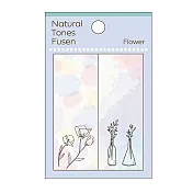 PINE BOOK natural tones 自然色調便利貼 M 花朵