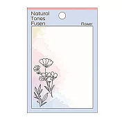 PINE BOOK natural tones 自然色調便利貼 L 花朵