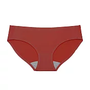 【Heimelig直立棉】低腰輕透抑菌竹碳褲底無痕內褲 (K37) XL 磚紅色