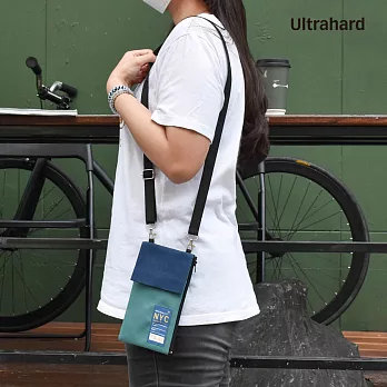 Ultrahard Traveler 斜背手機包Plus - 紐約NYC(迷霧綠)
