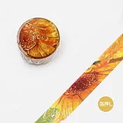 【BGM】和紙膠帶 水彩之華金箔Special系列 ‧ 向日葵