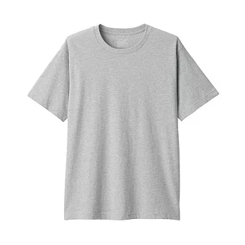 【MUJI 無印良品】男有機棉水洗天竺圓領短袖T恤 M 灰色