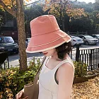 JDS.帽子 -復古百搭雙層帽檐漁夫帽  * 粉色