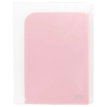 sun-star MITTE系列 果凍色6層資料冊 附夾鏈袋 粉紅色