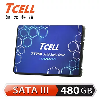 TCELL 冠元- TT750 480GB SSD 2.5吋固態硬碟3D TLC(讀：550M/寫：480M)