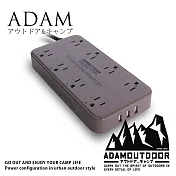 ADAMOUTDOOR 8座USB延長線1.8M<BR>(ADPW-PS3813US)沙漠