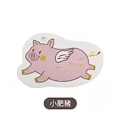 【E.dot】可愛動物造型壓縮木漿棉去污洗碗刷(2入/組) 小肥豬