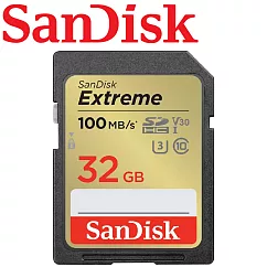 【代理商公司貨】SanDisk 32GB 100MB/s Extreme U3 SDHC UHS─I V30 記憶卡