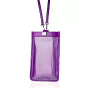 【LIEVO】 TOUCH - 真皮斜背手機護照包 深紫紅