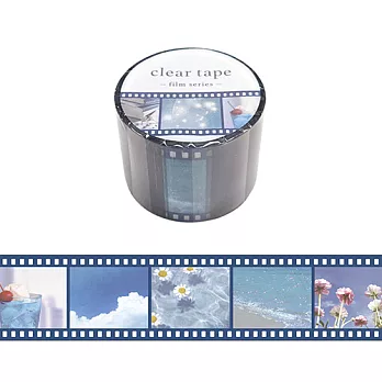 MIND WAVE film series底片風透明膠帶  藍色