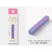MIDORI 方形彩色蠟筆筆芯- 粉紅×淺藍