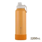 【HOUSUXI舒希】大容量保冷保溫瓶(雙蓋組)1200ml 暖橘