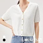 【Lockers 木櫃】夏季針織海星扣上衣 L111082205 白色M