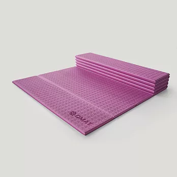 【QMAT】8mm加厚折疊瑜珈墊 台灣製造 (附贈拉鍊收納背袋 Yoga Mat) 蘭花紫