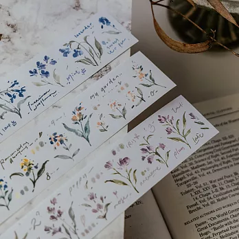【Meow Illustration】植物筆記 和紙膠帶 - 特油含離型紙