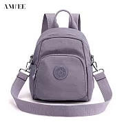 【AMIEE】輕量百搭大容量防潑水雙肩背包(KDB-4532) F 暗紫色
