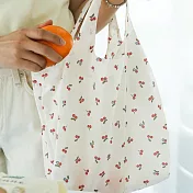 【韓國Dailylike】輕便摺疊收納環保購物袋(L) ‧ 櫻桃