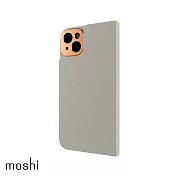 Moshi Overture 磁吸可拆式卡夾型皮套 for iPhone 14 寧靜灰