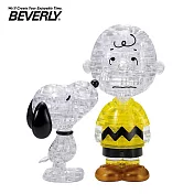 【日本正版授權】BEVERLY 史努比與查理布朗 立體水晶拼圖 77片 3D拼圖/水晶拼圖 公仔/模型 Snoopy/PEANUTS