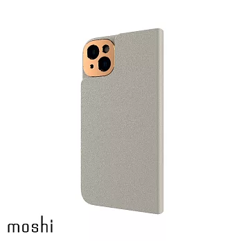 Moshi Overture 磁吸可拆式卡夾型皮套 for iPhone 14 Plus 寧靜灰