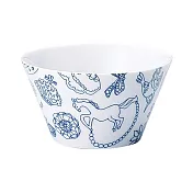 【maebata】Brooches歐風花園陶瓷餐碗12cm ‧ 藍