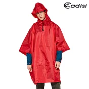 ADISI 加長型連身套頭式雨衣 AS19005【150x130cm】 紅色