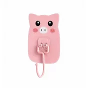 【E.dot】可愛萌寵造型動物卡通大掛勾 粉色小豬