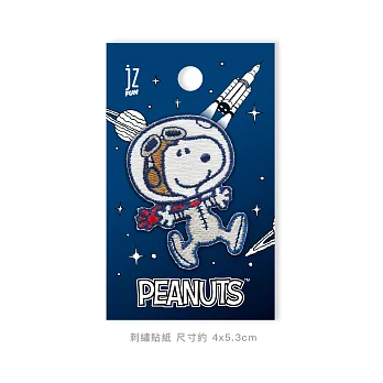 JzFun /刺繡裝飾貼 Snoopy 史努比 (太空人)