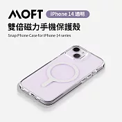 美國 MOFT 雙倍磁力手機保護殼 iPhone14系列專用 透明 - i14