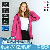 【KISSDIAMOND】Ultra抗溫差抗風雨輕量極鋒衣(KDFJ-286) L 女/玫紅