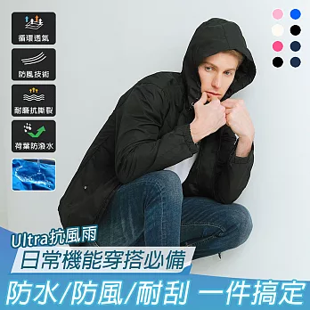 【KISSDIAMOND】Ultra抗溫差抗風雨輕量極鋒衣(KDFJ-286) L 男/黑色