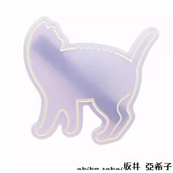 『坂井.亞希子』天使貓咪插畫風造型瀏海髮夾 -淺藍色