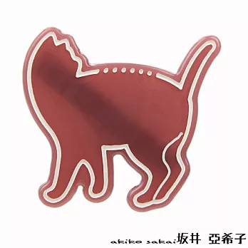 『坂井.亞希子』天使貓咪插畫風造型瀏海髮夾 -豆沙色