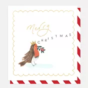 Caroline Gardner 英國進口精緻聖誕卡片 王冠知更鳥