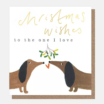 Caroline Gardner 英國進口條紋聖誕卡片 狗狗的祝福