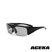 【ACEKA】潮流偏光運動太陽眼鏡-掀蓋式 (TRENDY 休閒運動系列) 黑