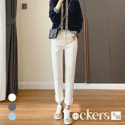 【Lockers 木櫃】秋季高腰直筒牛仔褲 L111101704 XL 白色
