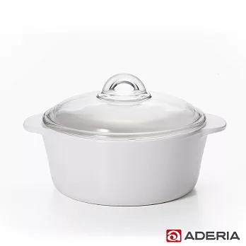 【ADERIA】日本進口陶瓷塗層耐熱玻璃調理鍋2L