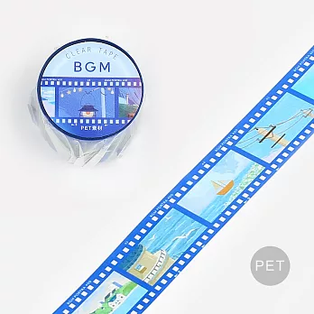 【BGM】PET透明裝飾膠帶 底片Special系列 ‧ 群青