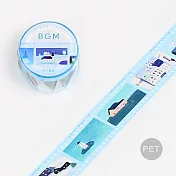 【BGM】PET透明裝飾膠帶 底片Special系列 ‧ 水色